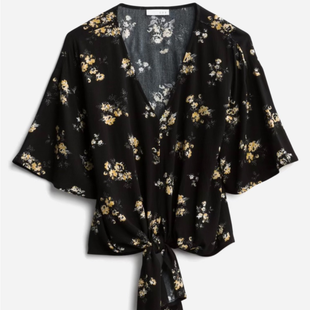 luq rhee tie front top